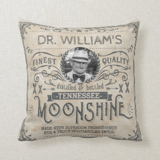 Funny Vintage Moonshine Hillbilly Medicine Custom Throw Pillow