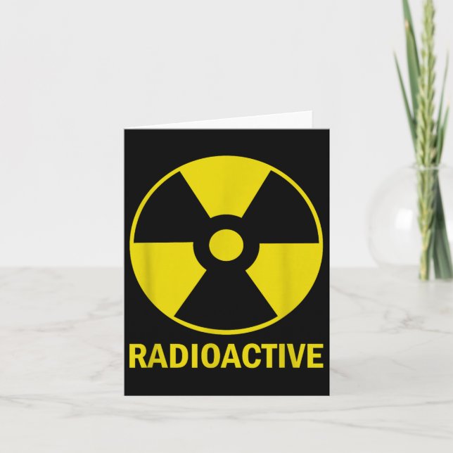 Funny Vintage Nostalgic Radioactive Nuclear War Sy Card (Front)