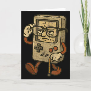 Funny Vintage Old Gamer Retro Video Game Old Gamer Card