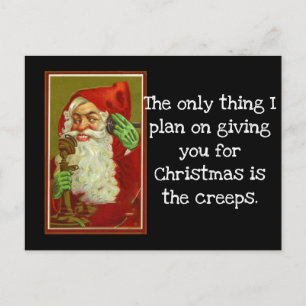 Funny Vintage Père Noël Holiday Carte postale