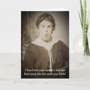 Funny Vintage photo carte d'anniversaire