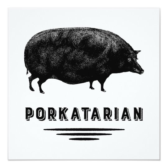 Funny Vintage Pig Bacon Lover Humour Card
