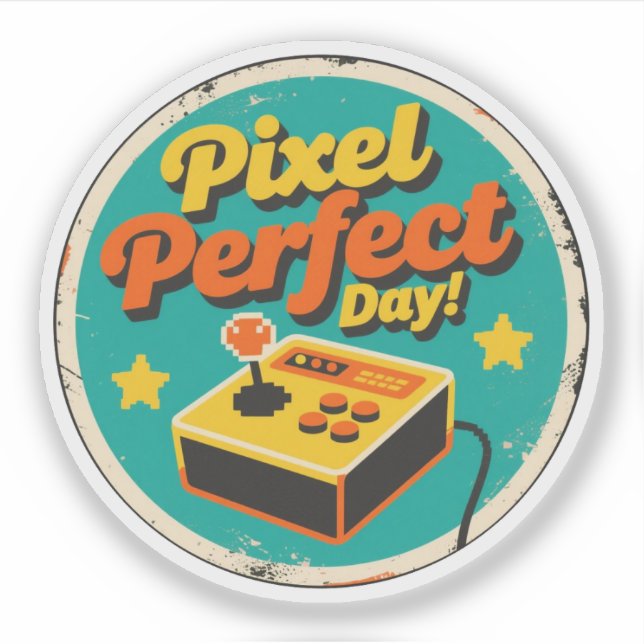 Funny Vintage Pixel Perfect Day Retro Design (Front)