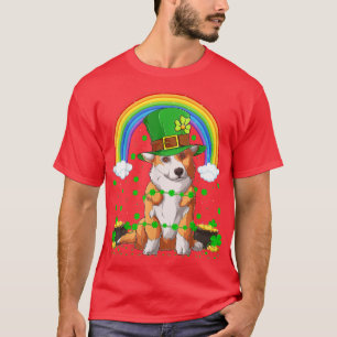 Funny Vintage Rainbow Cardigan Welsh Corgi St  T-Shirt