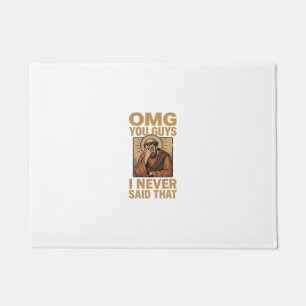 Funny Vintage Religious Facepalm Quote Shirt Desig Doormat
