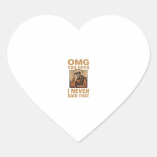 Funny Vintage Religious Facepalm Quote Shirt Desig Heart Sticker