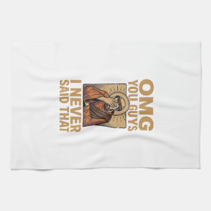 Funny Vintage Religious Facepalm Quote Shirt Desig Kitchen Towel