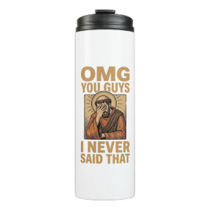 Funny Vintage Religious Facepalm Quote Shirt Desig Thermal Tumbler