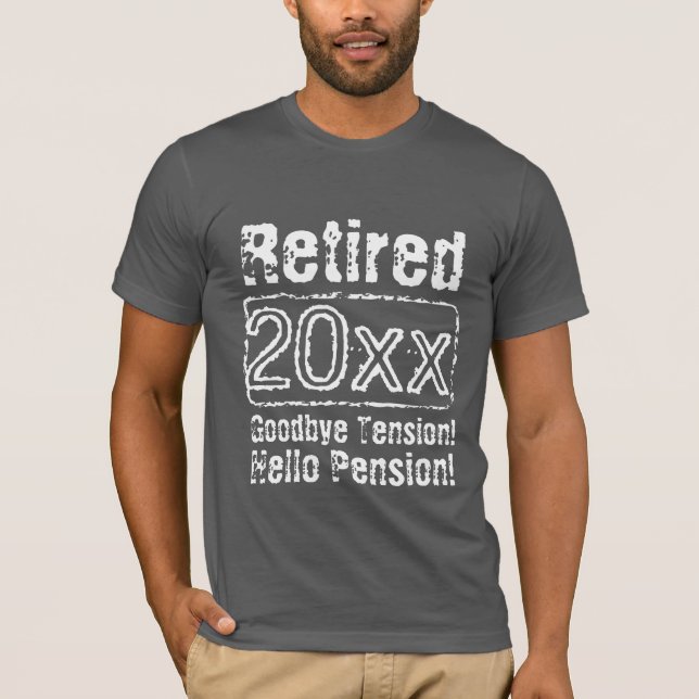 Funny vintage retirement t shirts for retired men (Front)