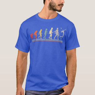 Funny Vintage Retro Style Evolution Badminton  T-Shirt