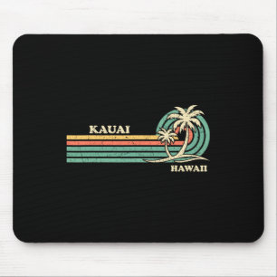 Funny Vintage Retro Summer Vacation Hawaii Kauai B Mouse Pad