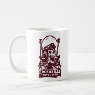 Funny Vintage Rockabilly Skeleton Coffee Mug