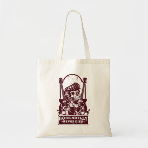 Funny Vintage Rockabilly Skeleton Tote Bag