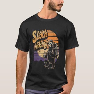 Funny Vintage Sloth Hiking, Sloth Hiking Team T-Shirt