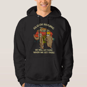Funny Vintage Sloth Hiking Team Sloth Hoodie
