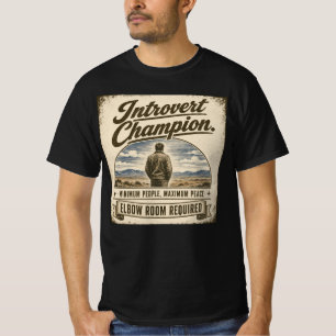 Funny vintage-style introvert design T-Shirt