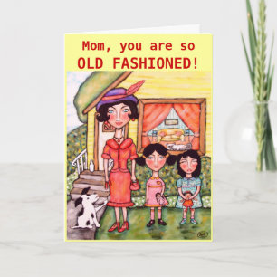 Funny Vintage Style Mother's Day Card
