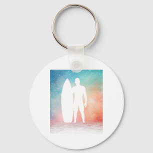 Funny Vintage Surf Design For Men Boys Surfing And Keychain