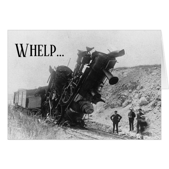 Funny Vintage Train Wreck How's Your Day Going (Front Horizontal)