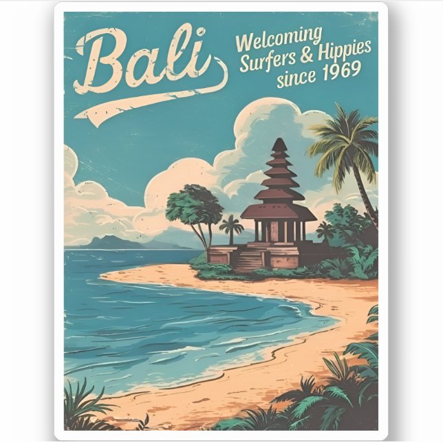 Funny Vintage Travel Bali Indonesia Retro Humour (Front)