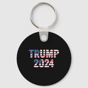 Funny Vintage Trump 2024 Election Gift Men Women Y Keychain