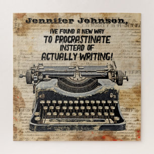 Funny Vintage Typewriter Puzzle