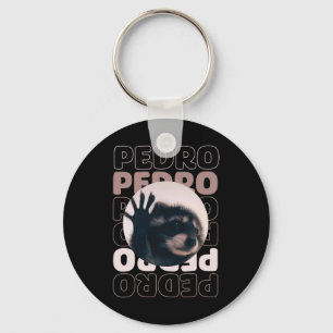 Funny Viral Pedro Dancing Raccoon Meme Pedro  Keychain