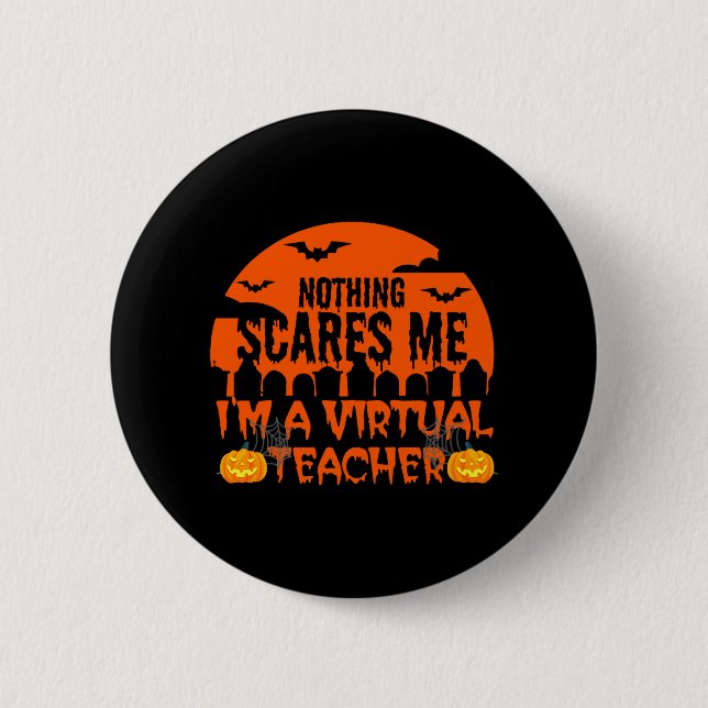 Funny Virtual Teacher 2 Inch Round Button (Front)