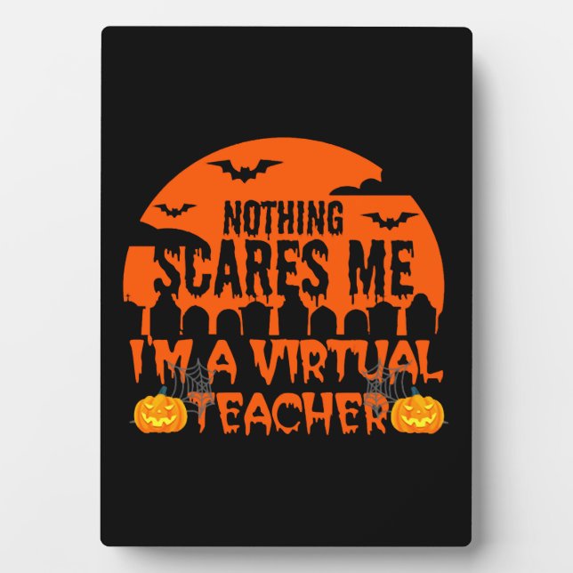 Funny Virtual Teacher Plaque (Front)