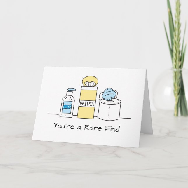 Funny Virus Wipes Toilet Paper Sanitizer Card (Front)