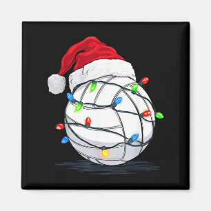 Funny Volleyball Ball Christmas Graphics Lights Lo Magnet
