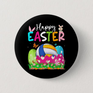 Funny Volleyball Ball Hatched From Egg Easter Day 2 Inch Round Button