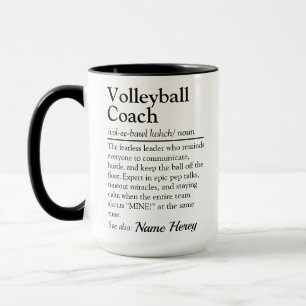 Funny Volleyball Coach Definition Custom Gift Mug