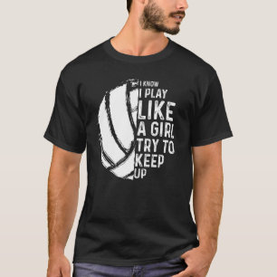 Funny Volleyball Design Girls Women Youth Teen Spo T-Shirt