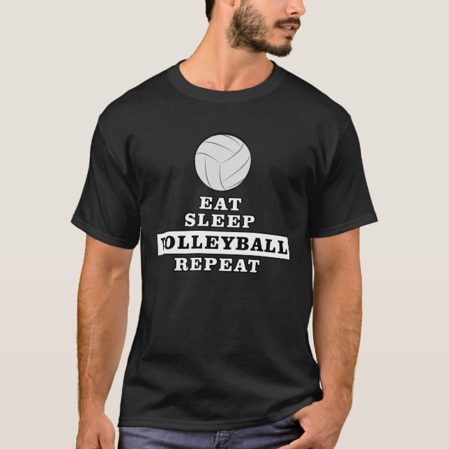 Funny Volleyball Design T-Shirt (Front)