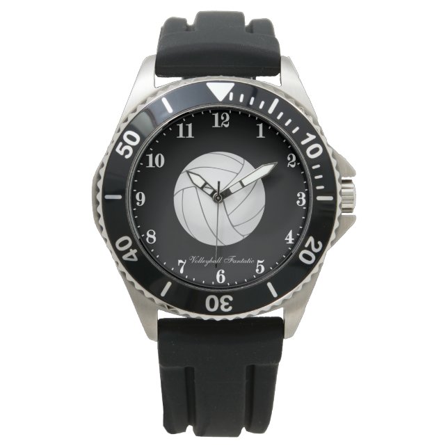 Funny Volleyball fanatic customizable  Watch (Front)