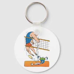 Funny Volleyball Keychain