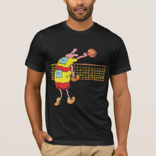 Funny Volleyball Men's Black T-Shirt