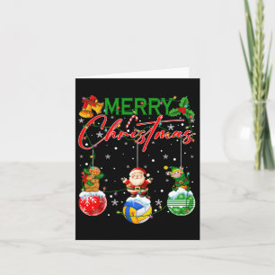 Funny Volleyball Ornaments Christmas Tree Lights X Card