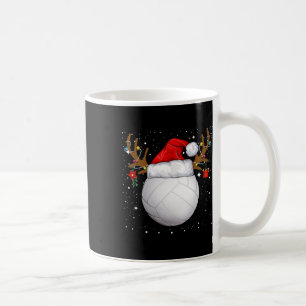 Funny Volleyball Santa Hat Christmas Holiday Reind Coffee Mug