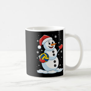 Funny Volleyball Snowman Christmas Volleyball Play Coffee Mug