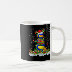 Funny Volleyball Snowman Xmas Lights Volleyball Ch Coffee Mug