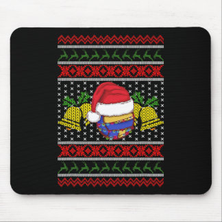 Funny Volleyball Team Ugly Sweater Christmas Light Mouse Pad