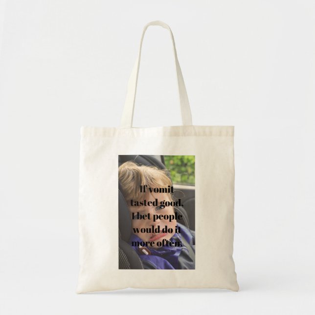 Funny Vomit Tote Bag (Front)