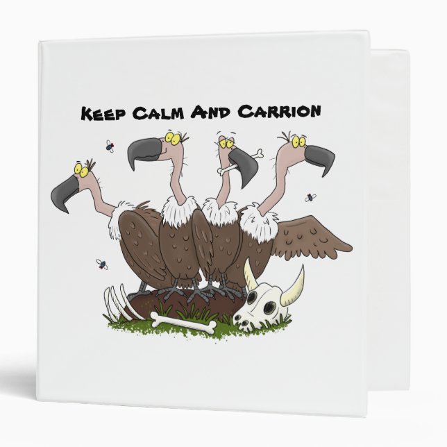 Funny vultures humour cartoon binder (Front/Inside)