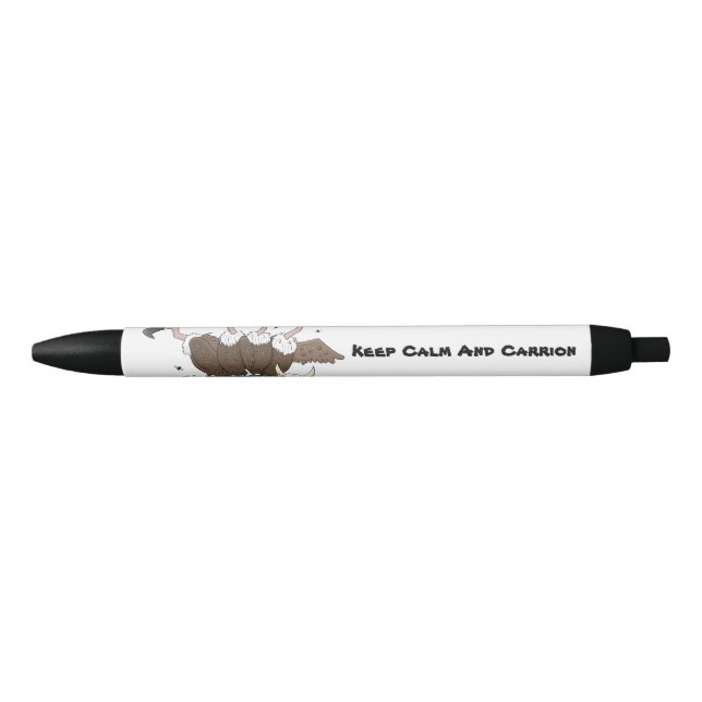 Funny vultures humour cartoon black ink pen (Front)