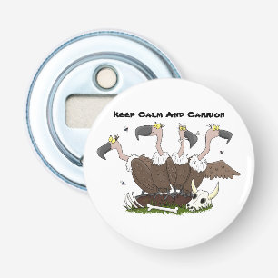 Funny vultures humour cartoon bottle opener