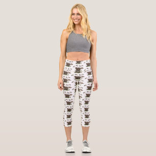 Funny vultures humour cartoon capri leggings