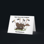 Funny vultures humour cartoon card<br><div class="desc">These funny vultures are waiting for a meal. Drawn in silly cartoon style.</div>