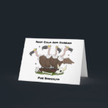 Funny vultures humour cartoon card<br><div class="desc">These funny vultures are waiting for a meal. Drawn in silly cartoon style.</div>